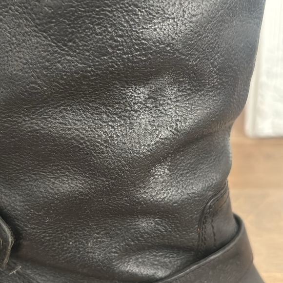 Black Leather Frye Tall Boots - Picture 6 of 7